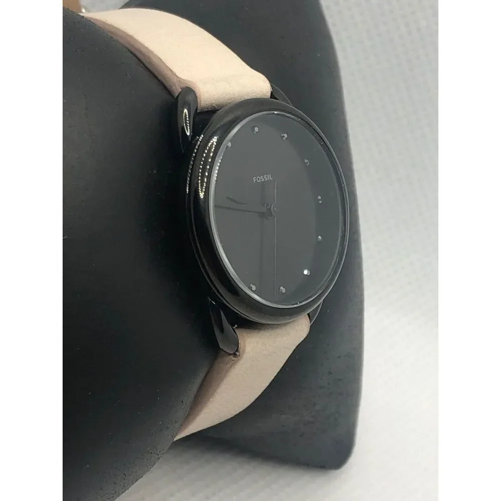 Fossil ES4489 Women's Leather Analog Black Dial Quartz Genuine Wrist Watch KS2